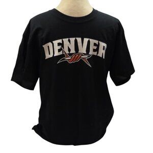 Champion Denver Outlaws Premier Lacrosse Black T-Shirt Mens Medium 100% Cotton